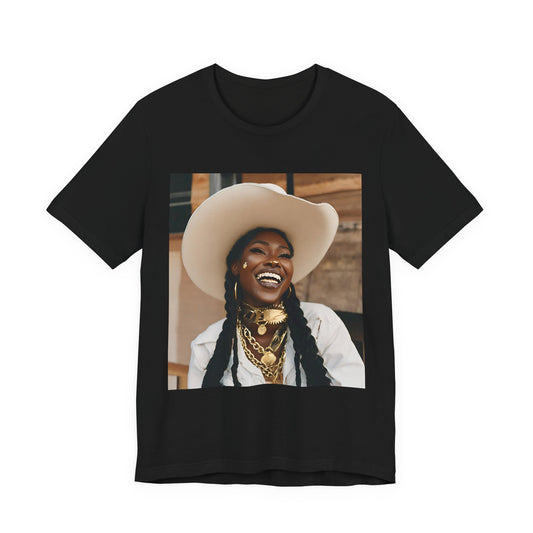 Cowgirl Shay Tee — Gold Grill Wrangler Unisex