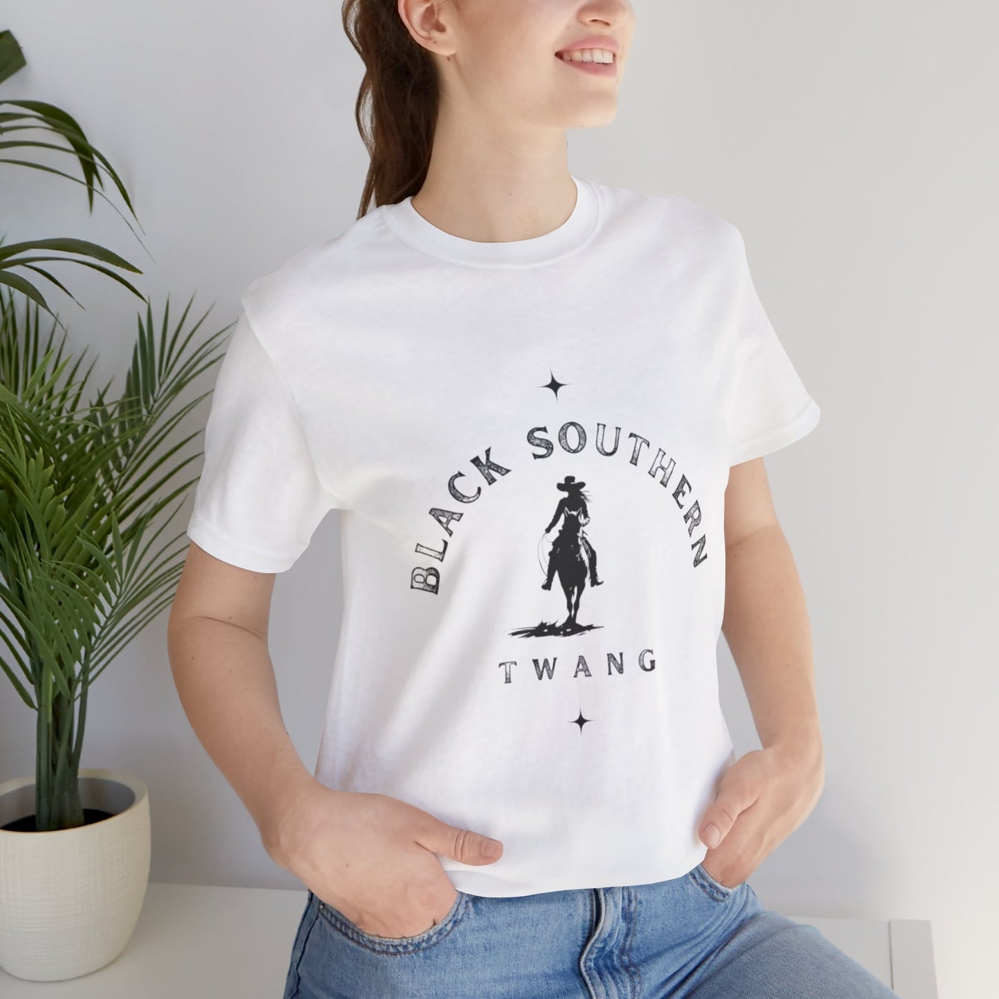 Black Southern Twang Unisex Jersey Short Sleeve Tee