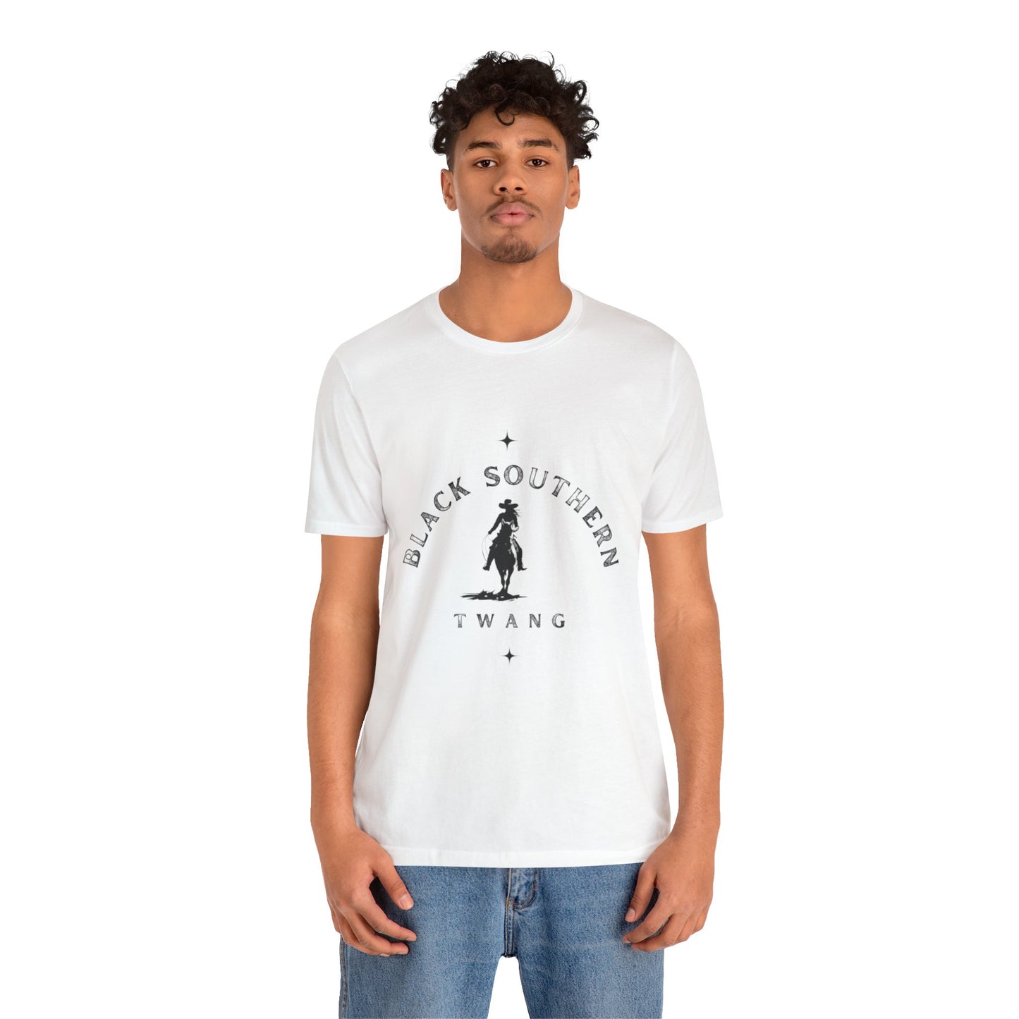 Black Southern Twang Unisex Jersey Short Sleeve Tee